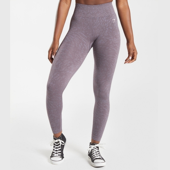 Gymshark Purple High Rise Adapt Animal Seamless Tight Leggings - Picture 1 of 7